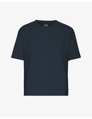 Organic Boxy Crop Tee - Navy Blue paiement sécurisé