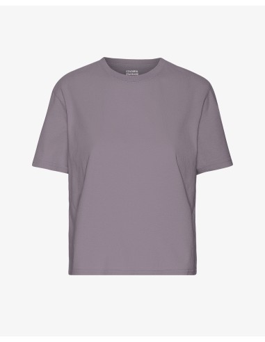 Organic Boxy Crop Tee - Purple Haze À commander