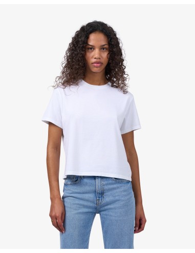 Organic Boxy Crop Tee - Optical White en stock