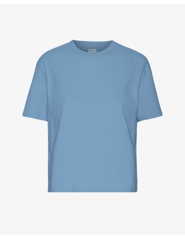 Organic Boxy Crop Tee - Seaside Blue À commander