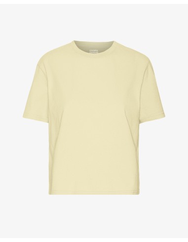 Organic Boxy Crop Tee - Soft Yellow destockage