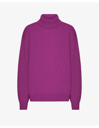 Merino Wool Turtleneck - Magenta Blaze Dans la société mordern