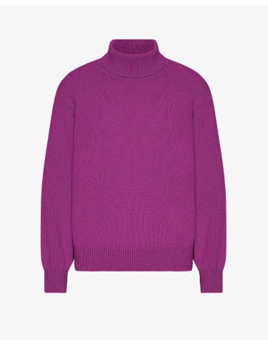 Merino Wool Turtleneck - Magenta Blaze livraison gratuite